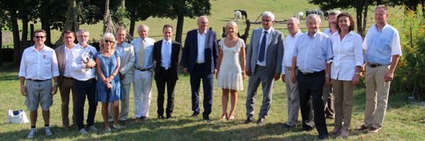 Hervé Morin en visite à la Maison du Parc