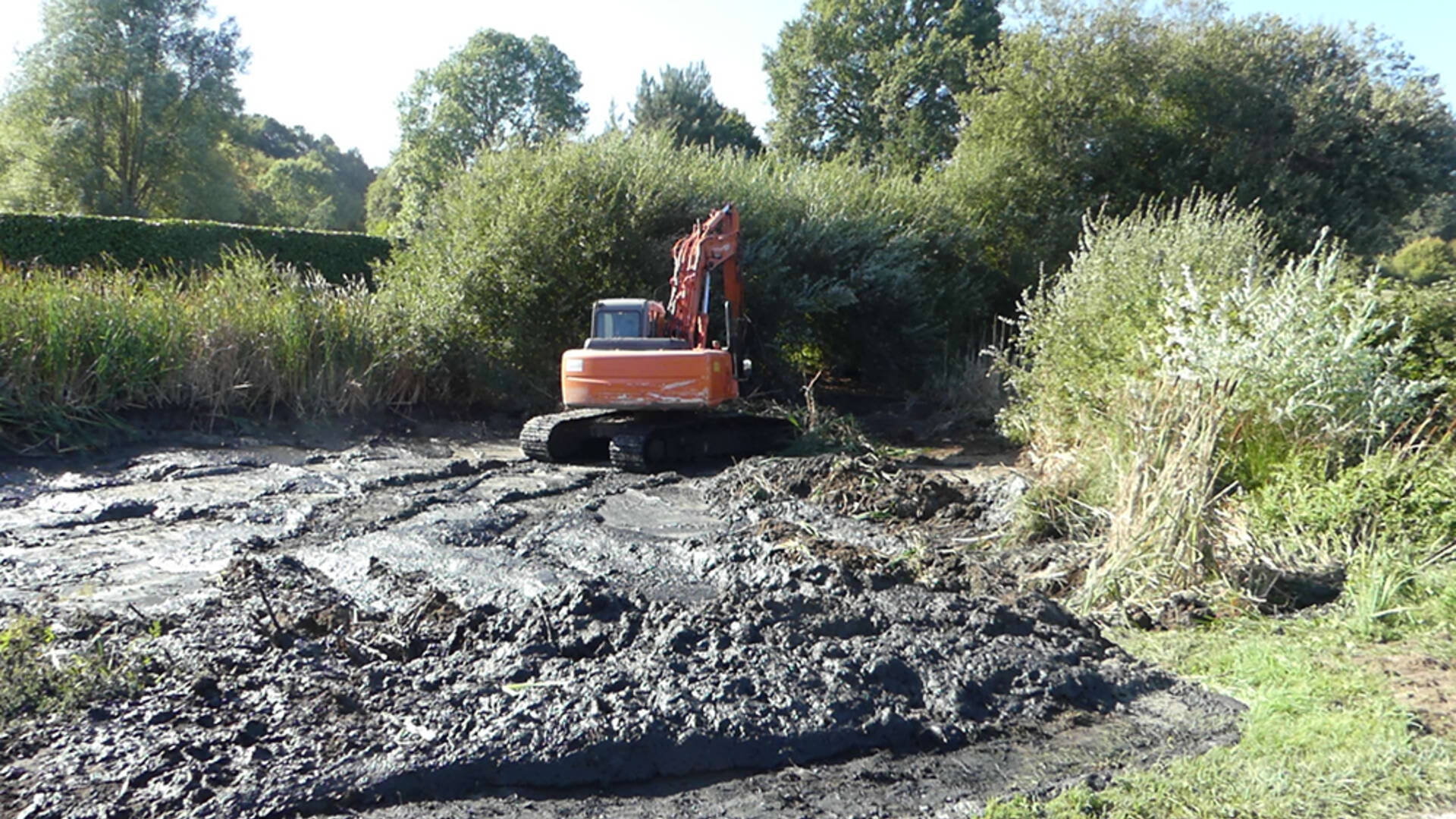 La même mare pendant les travaux (septembre 2019) | © PNRP
