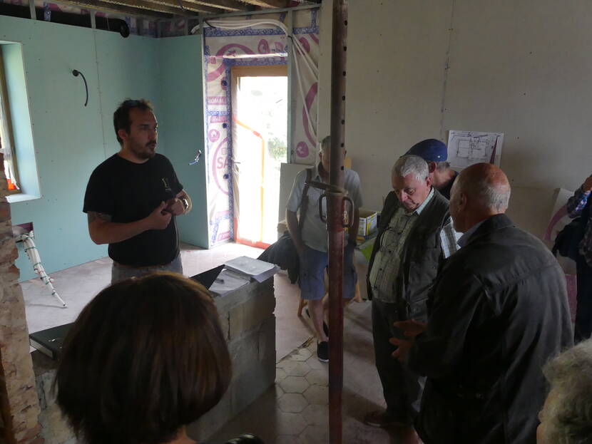 Eco-Pertica lors d'une visite de chantier